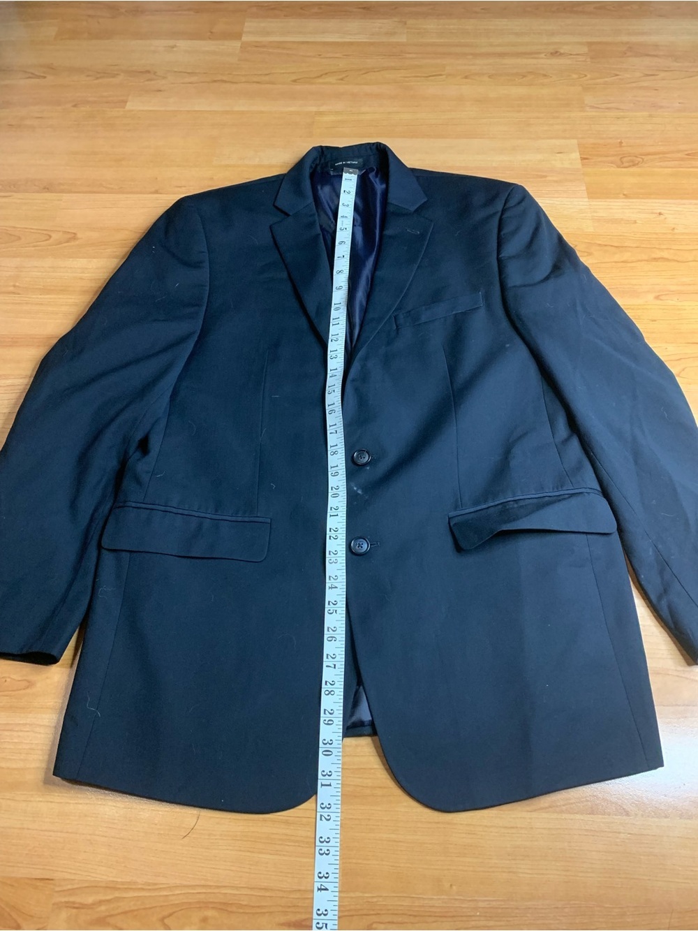 Sean John Navy Blue Two-Button Suit Blazer Jacket - Size 42R - Picture 7 of 10